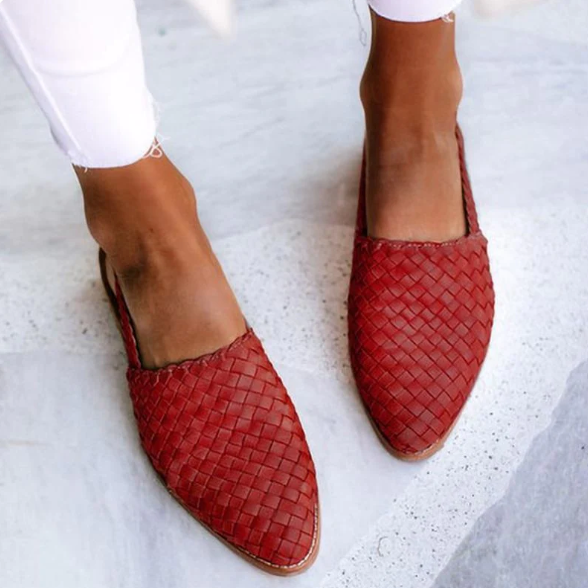 Verena | Women's Spring Woven Slingback Ballet Flats