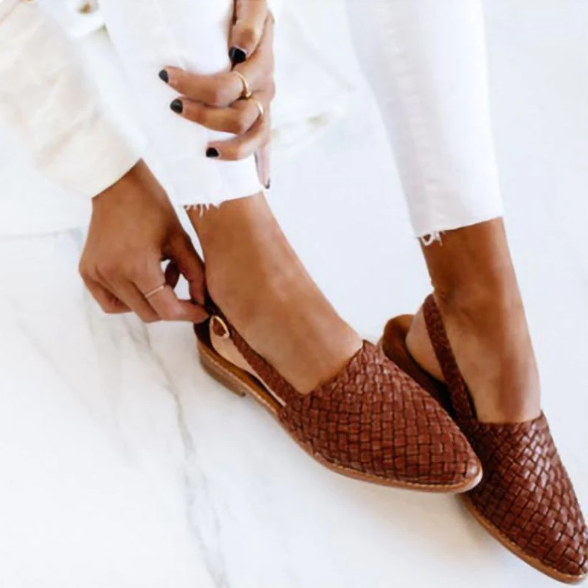 Verena | Women's Spring Woven Slingback Ballet Flats