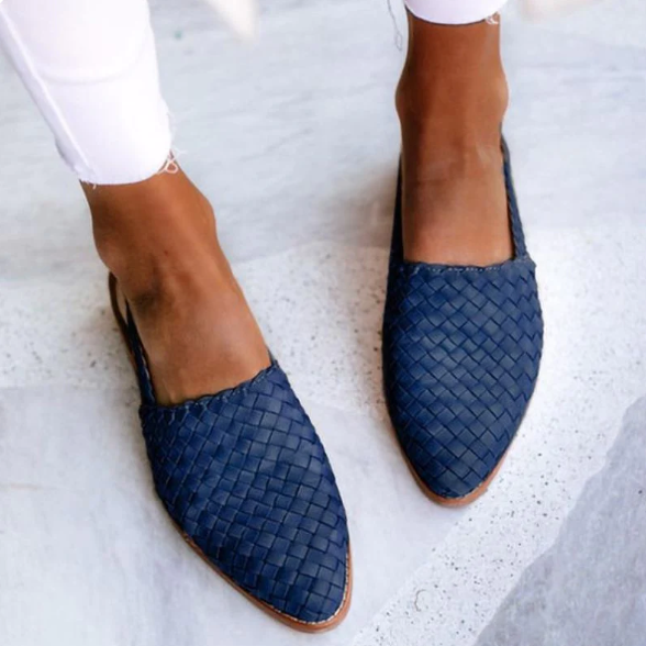 Verena | Women's Spring Woven Slingback Ballet Flats