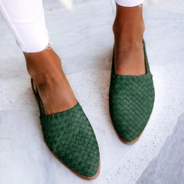Verena | Women's Spring Woven Slingback Ballet Flats