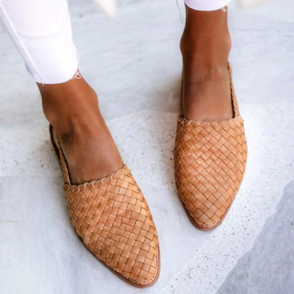 Verena | Women's Spring Woven Slingback Ballet Flats