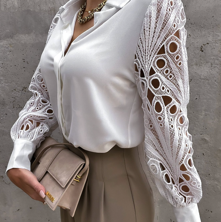 ENGELBERTA FASHION COLLAR BLOUSE