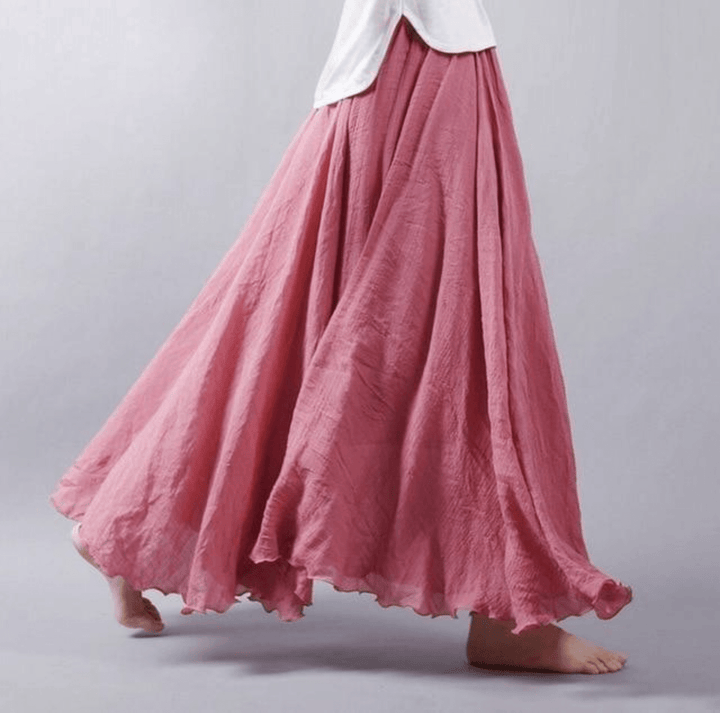 Women's Flowy Maxi Skirt - Bohemian Chic & Summer Comfort