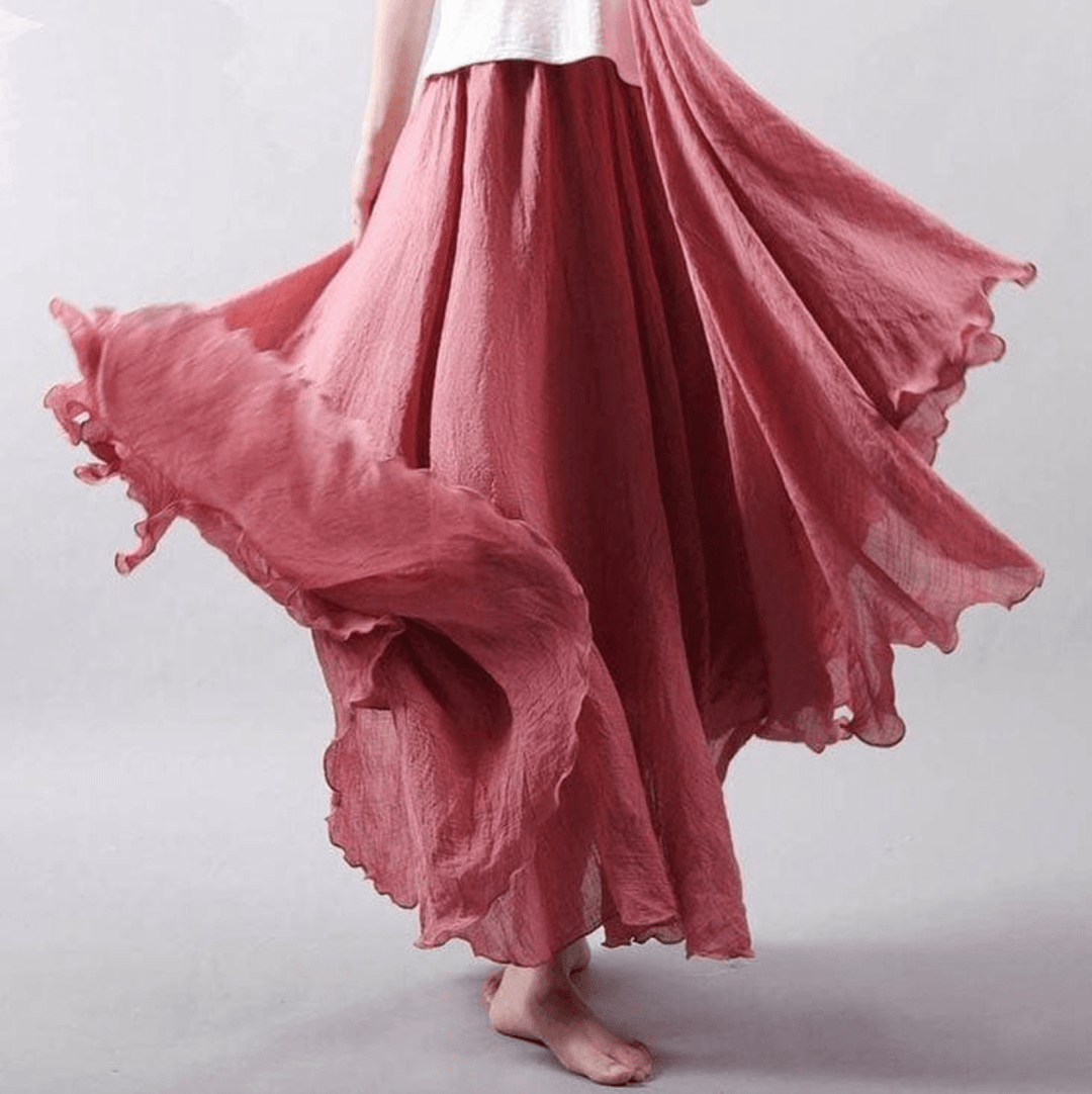 Women's Flowy Maxi Skirt - Bohemian Chic & Summer Comfort