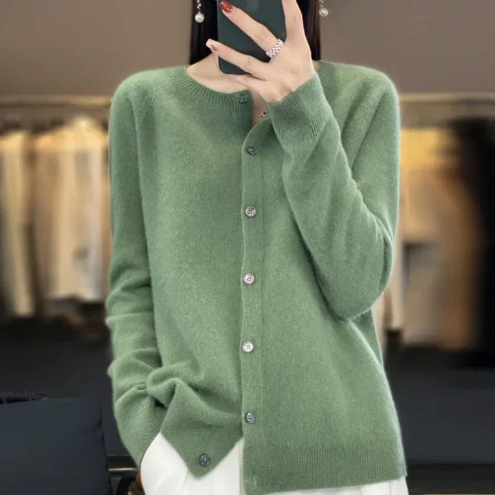 Linda Cozy Wool Cardigan - Elena Harper