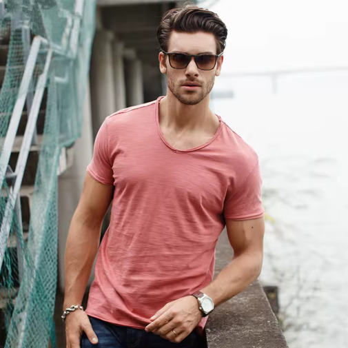 LAURENT MONACO | MODERN CUT COTTON T-SHIRT FOR MEN