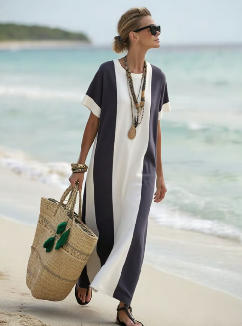 Long linen beach dress - Elena Harper