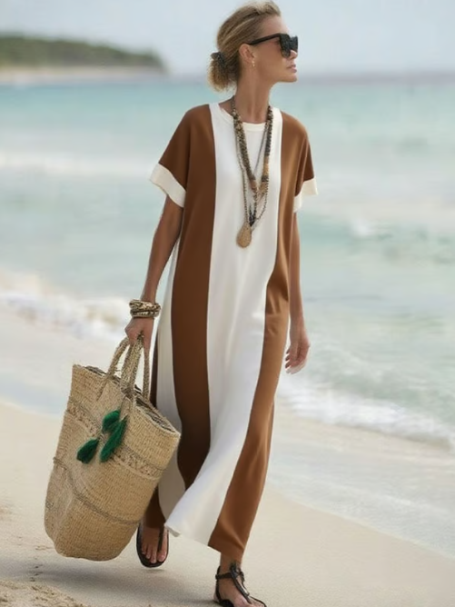 Long linen beach dress - Elena Harper