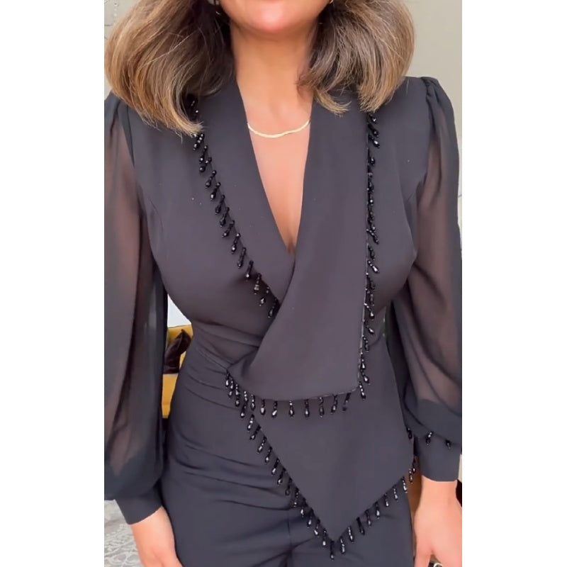 Black Formal Jumpsuit for Women - Marie