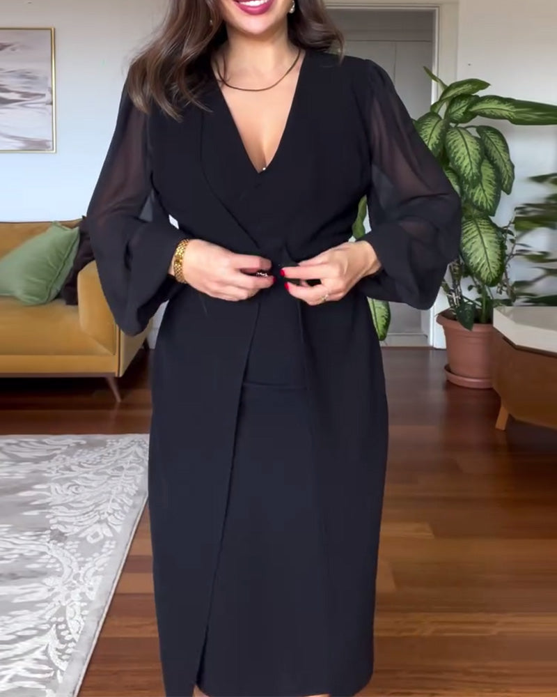 Black Formal Blazer Dress for Women - Denisse