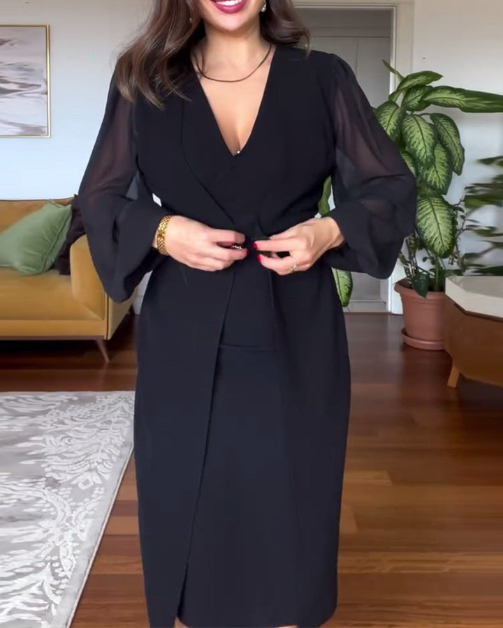 Black Formal Blazer Dress for Women - Denisse