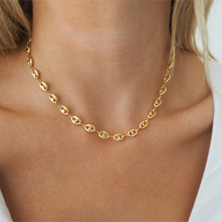 Simple Oval Link Necklace - Elena Harper