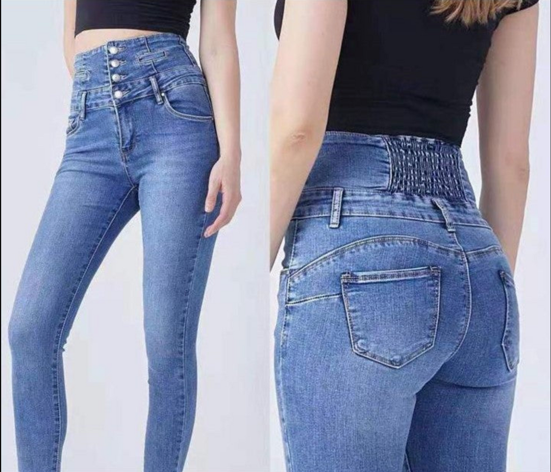 Romy™  |  High-waisted Skinny Jeans Buttons