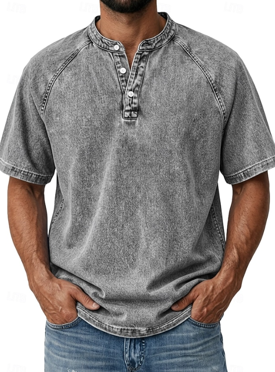Men's Classic Vintage Button Shirt - Effortless Style