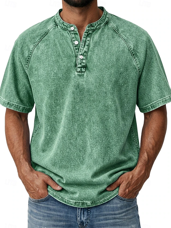 Men's Classic Vintage Button Shirt - Effortless Style