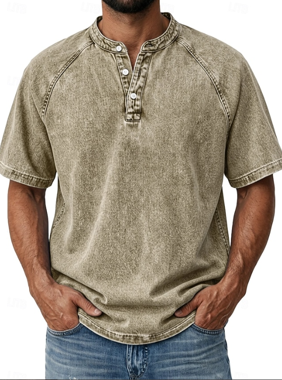 Men's Classic Vintage Button Shirt - Effortless Style