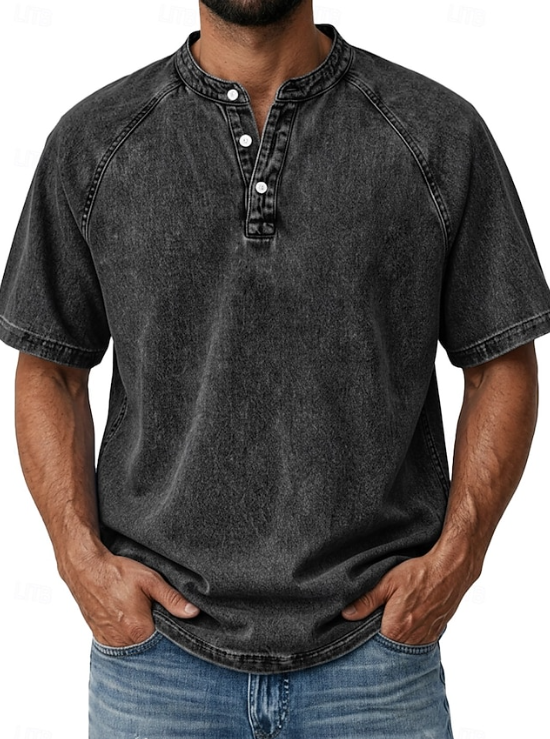 Men's Classic Vintage Button Shirt - Effortless Style
