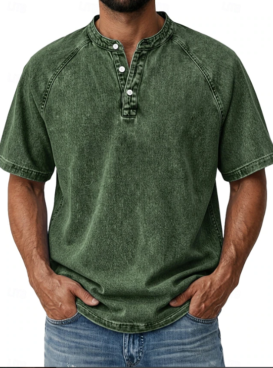 Men's Classic Vintage Button Shirt - Effortless Style
