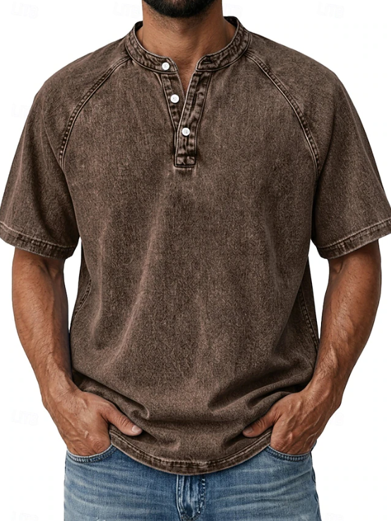 Men's Classic Vintage Button Shirt - Effortless Style
