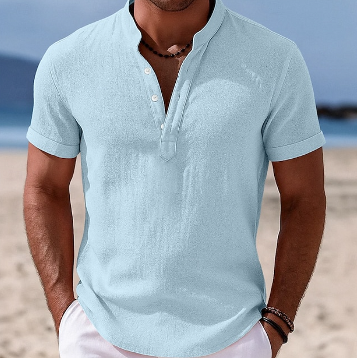 Men's Lachlan Summer Button-Up Short Sleeve Shirt