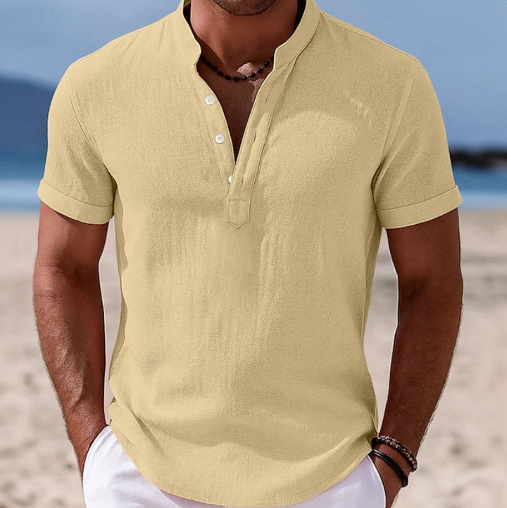 Men's Lachlan Summer Button-Up Short Sleeve Shirt