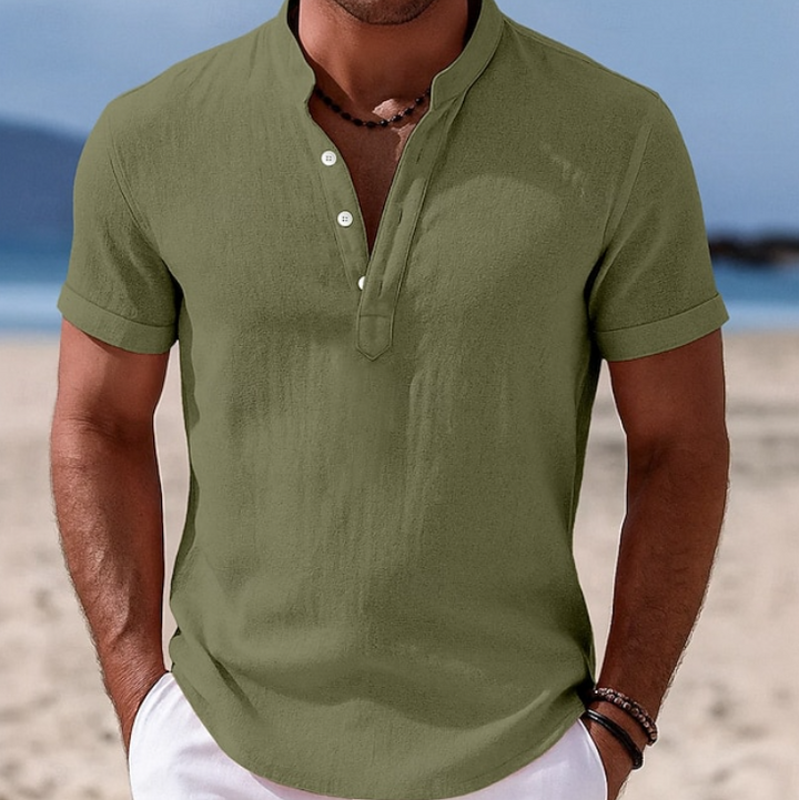 Men's Lachlan Summer Button-Up Short Sleeve Shirt
