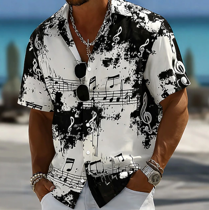 Rico Abstract Splash Print Summer Shirt, view 2 - Elena Harper
