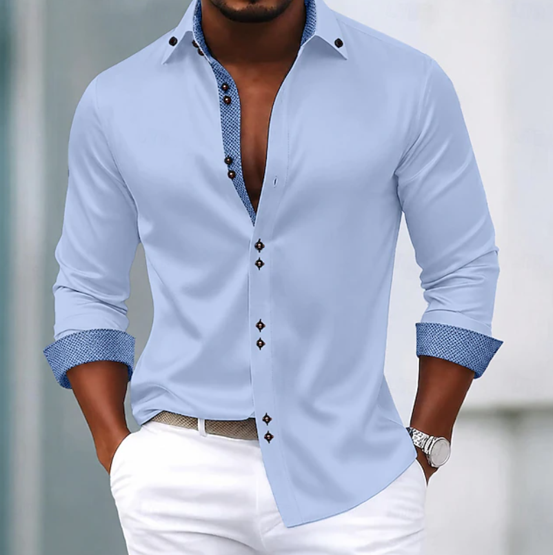 Men's Classic Collar Everyday Shirt for Refined Style
