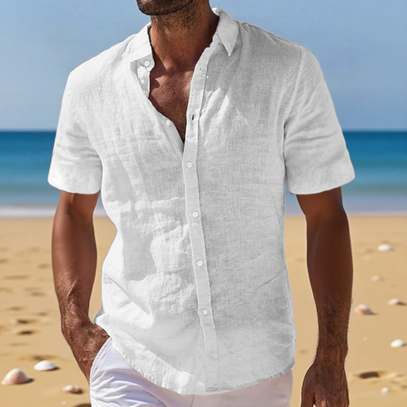 Dale Relaxed Short Sleeve Summer Shirt, view 4 - Elena Harper