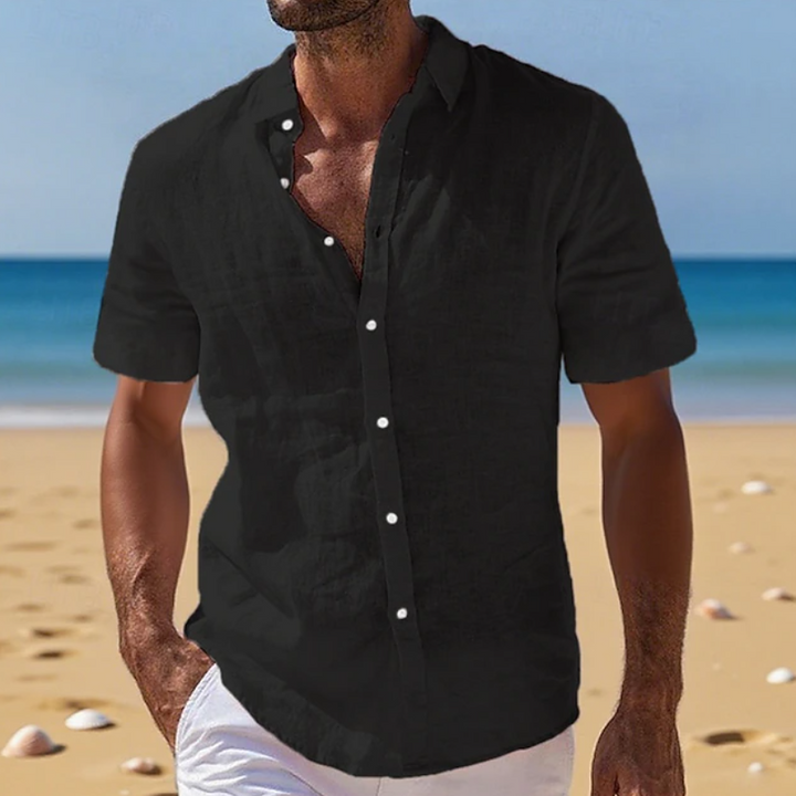 Dale Relaxed Short Sleeve Summer Shirt, view 2 - Elena Harper
