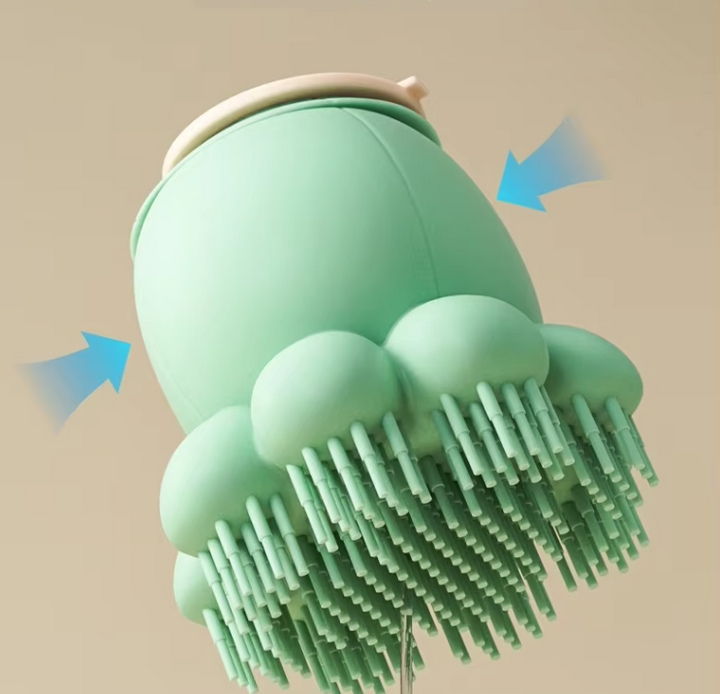 Pet Grooming Brush with Foam Dispenser for Dogs & Cats