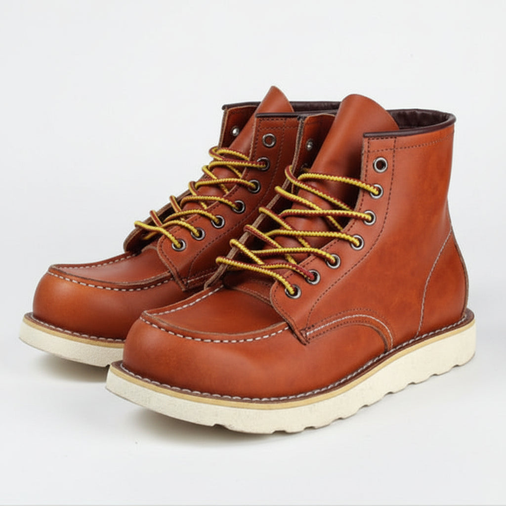 Men's Workboots 6-Inch Moc-Toe – Leather Lace-Up Boots