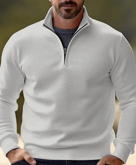 Men's Sweater Modern Quarter Zip, Comfortable, Durable Perfect for Every Day - Elena Harper