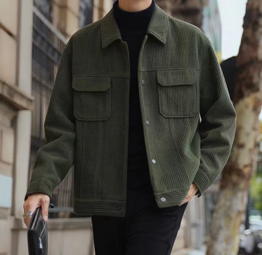 Casual Cargo Corduroy Jacket - Elena Harper