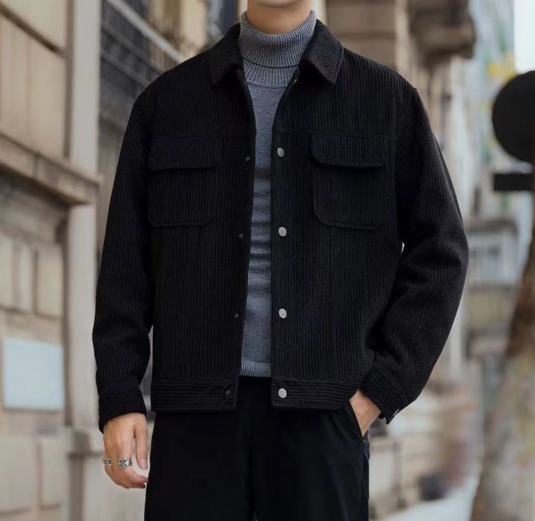 Casual Cargo Corduroy Jacket - Elena Harper