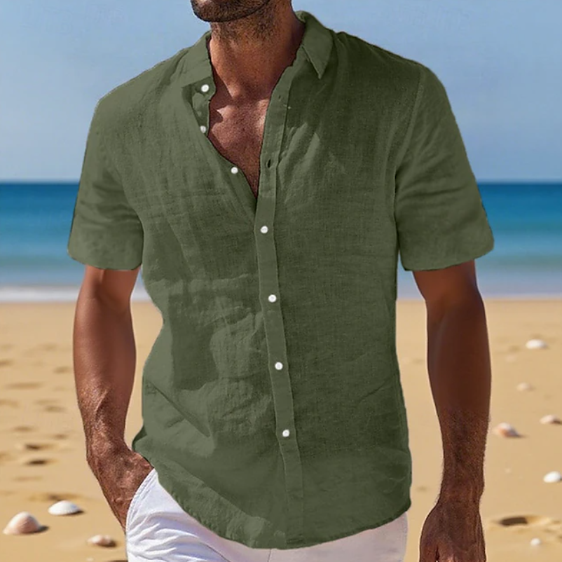 Dale Relaxed Short Sleeve Summer Shirt, view 6 - Elena Harper