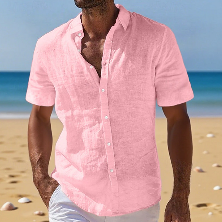 Dale Relaxed Short Sleeve Summer Shirt, view 8 - Elena Harper