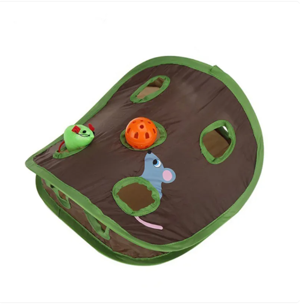 Interactive Cat Tent with Play Toys – Cozy Cave for Feline Fun