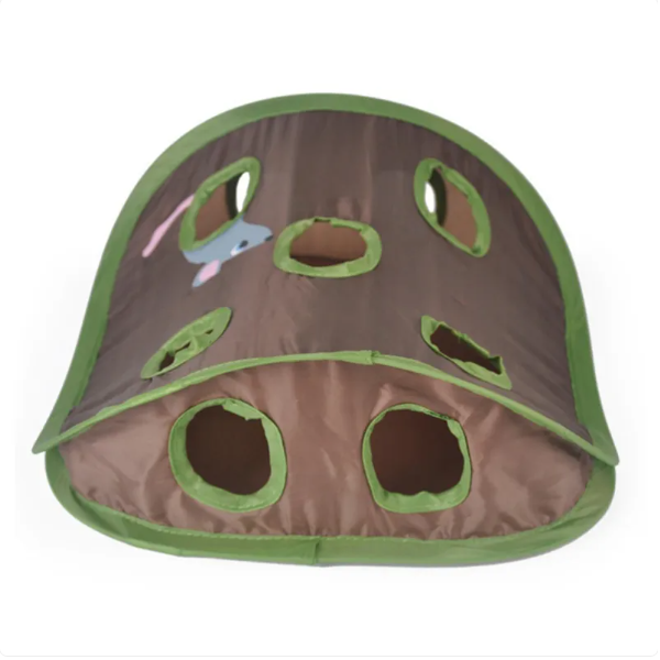 Interactive Cat Tent with Play Toys – Cozy Cave for Feline Fun