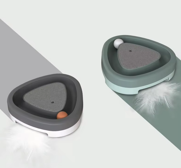 Interactive Cat Toy with Scratching Board & Ball Track for Active Pets