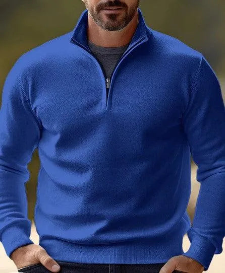 Men's Sweater Modern Quarter Zip, Comfortable, Durable Perfect for Every Day, view 5 - Elena Harper