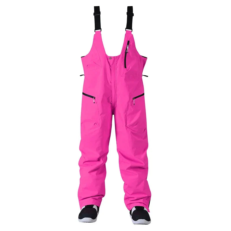 Adjustable Unisex Ski Pants Snow Pants with Suspenders and Zipper Closure - Elena Harper