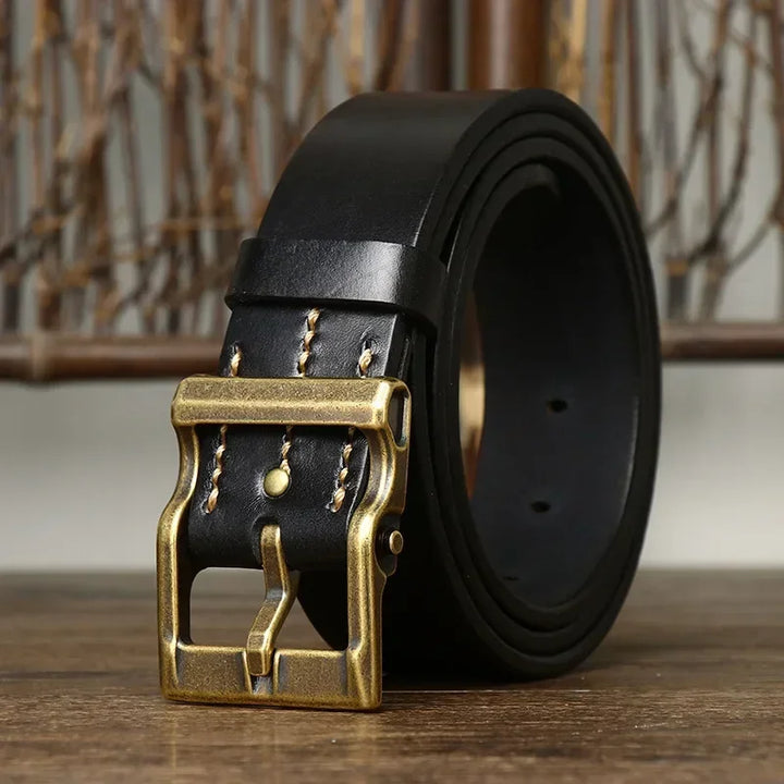 Heritage Leather Belt for Men - Elena Harper