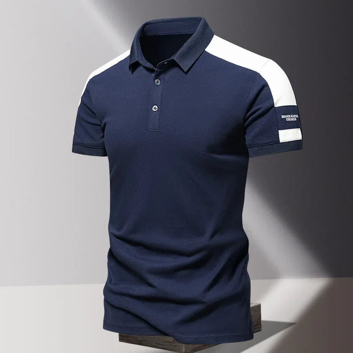 Geofredo Smooth Cotton Polo, view 7 - Elena Harper