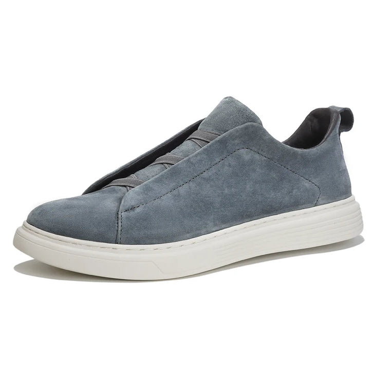 Derek Elegant Suede Sneaker, view 4 - Elena Harper