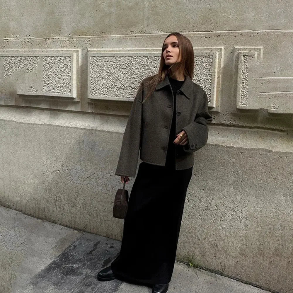 High Collar Soft Jacket - Irvène