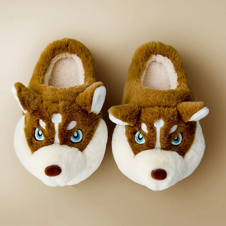 Cute Husky Women's Slippers Novi, view 8 - Elena Harper