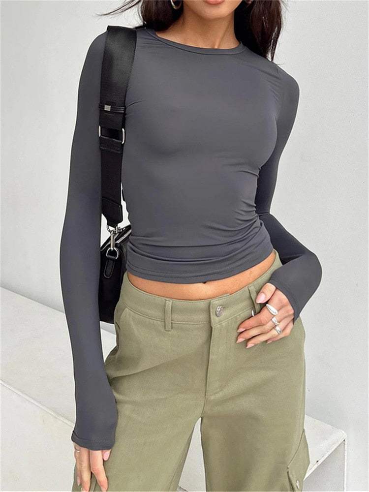 Chic Top Long Sleeves Stylish Casual and Formal Occasions, view 4 - Elena Harper