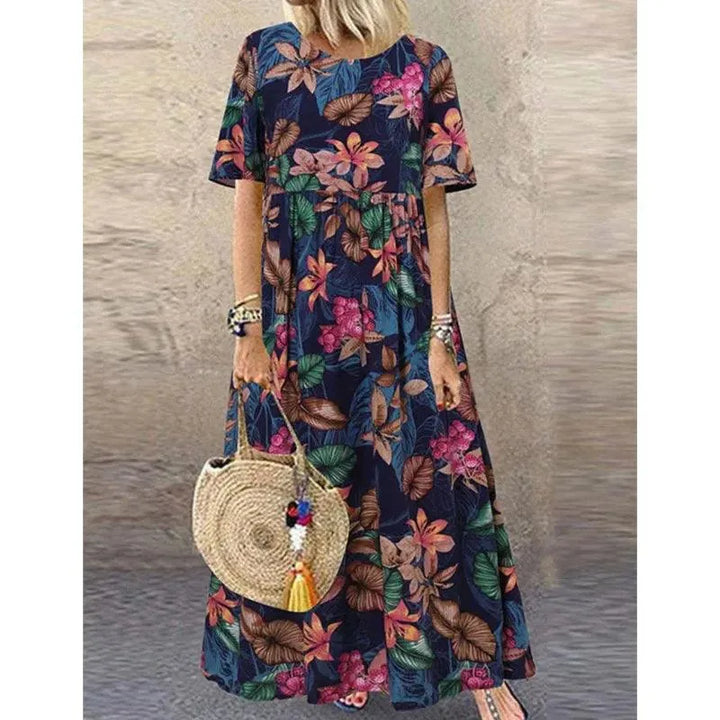Catherine Vintage Boho Long Summer Dress, view 4 - Elena Harper