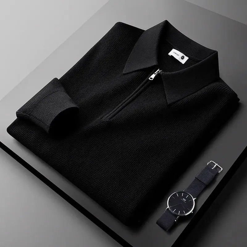 LAURENT MONACO | CLASSIC WAFFLE KNIT SWEATSHIRT FOR MEN